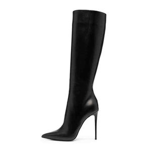 Botas calientes Arden Furtado 2022 Moda Zapatos de mujer Primavera Otoño Invierno Punta puntiaguda Stilettos Tacones 12 cm Rodilla Tacones altos 41 42 220906