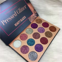 Hot Brand Makeup Beauty Glazed 15colors Pressed Glitter Eyeshadow Palette Pigmented Eye cosmetics Top qualité DHL shipping