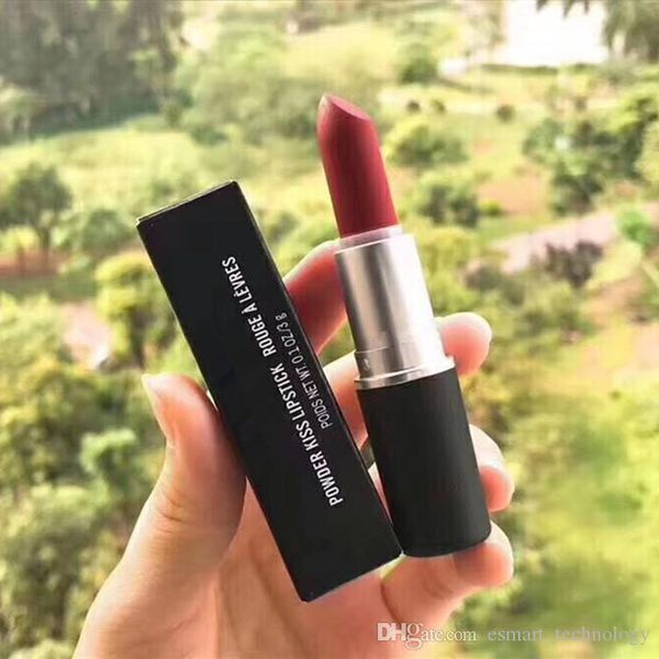 6 colores Powder Kiss Matte Lipstick M Cosmetics rouge a levre Lip Gloss Barras de labios moradas Brillo de labios