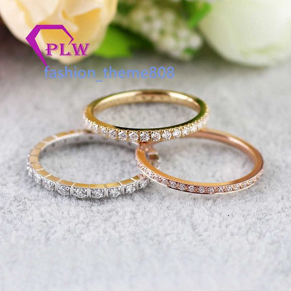 Hot Buy K Gold Diamond Ring Mosang Diamond Wedding Ring Juego de moda de oro Ring Ring Ring Ring Jewelly