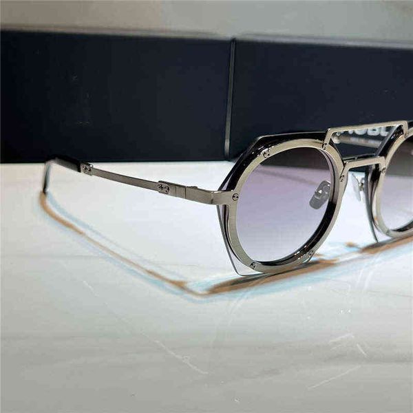 Hot Cake Design FW Style Gafas de sol para hombres Mujeres Anti-ultravioleta Retro Plate Gafas de moda con caja