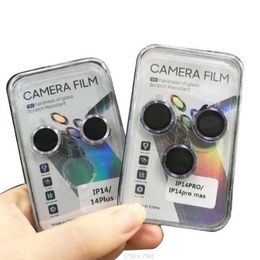 Bague d'objectif de caméra chaude, couvercle en verre métallique pour iPhone 15 14 13 12 11 Pro Max mini plus, film de protection d'écran en verre trempé ultra, étui Eagle Eye