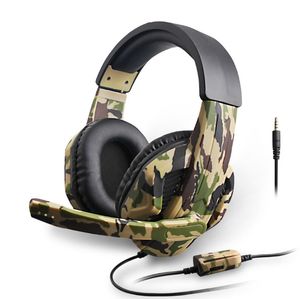 Écouteur Camouflage stéréo Basse profonde avec microphone pour PS / Xbox One / Switch Computer Player Phone Mobile Phone Mobile Headset Gaming Headsed
