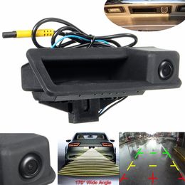 Freeshipping Hot Car 170 Graden Reverse Handvat CCD HD Camera Terug Zicht voor BMW 3/5 / X5 Serie E90 E60 E70