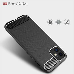 Coque de téléphone portable en Fiber de carbone, étui pour iPhone 11 12 13 Pro Mini X Xr Xs Max 7 8 Plus Samsung S21 S20 Ultra S10 S10e S9 S8