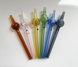 HOT CHEAP 6 pouces collecteur de nectar épais embouts de filtre en verre clair mini rig stick tube de verre pyrex tuyau de brûleur à mazout tuyau de tabac à main