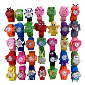 Hot Child Leuke cartoonklap Kijk Fashion Gift Children's Watches Animal Wols Watch Clap Watch Quartz Watch