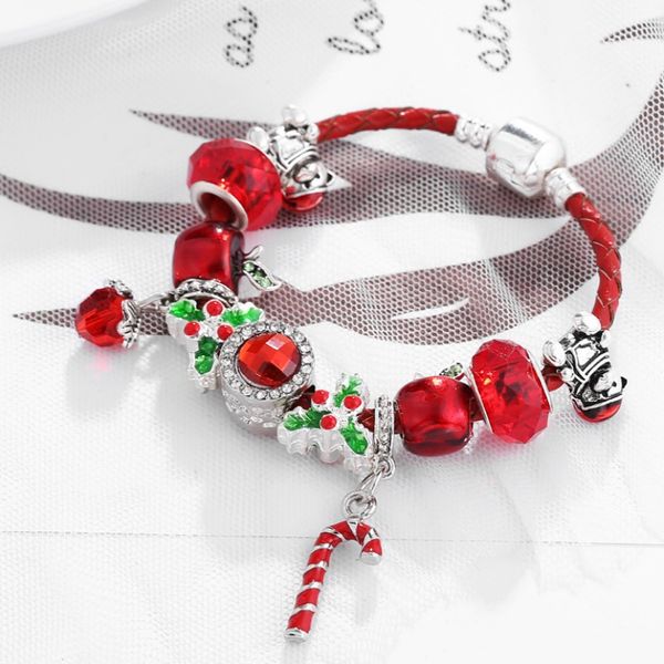 Bracelets de bijoux de Noël chauds en gros rouge boutique de luxe cadeaux bracelet printemps anniversaire charme bijoux mode style bracelet en cristal