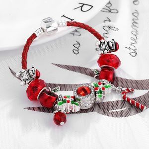 Hete kerstgroothandel rode boetiekcadeaus Spring nieuwe verjaardag charme sieraden modestijl kristallen armband
