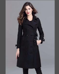 ARTICLE CLASSIQUE CHAUD ! Trench-coat de conception de mode Angleterre / veste de style X-long en coton de haute qualité pour femmes / trench coupe slim à double boutonnage / trench longueur genou B8107f450 S-XXL