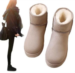 Chaud classique AUSg court cheville U5854 femmes bottes de neige garder au chaud botte en cuir véritable en peluche femmes bottes châtaigne chocolat gris noir transbordement gratuit