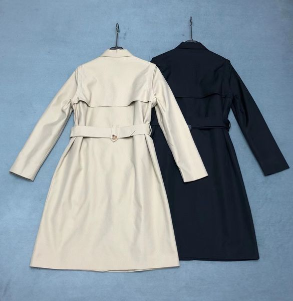 Manteaux CHAUDS Designer Femmes 2024 Trench CLASSIC Femmes Mode Angleterre Moyen Long Manteau / Haute Qualité Marque Design Double Boutonnage Trench Coa