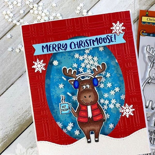 Hot Cocoa Christmas Boy Girl Moose Clear Stamp et Cutting Dies Carte Diy Album de la carte Scrapbook Crafts NOUVEAU fournitures 2020