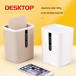 Hot Creative Mini Waste Bin Desktop Vuilnis Mand Thuis Tafel Plastic Kantoor Keuken Prullenbak Opslag in de keuken Badkamer