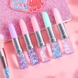 Hot Creative Pen Lipstick Shape Glitter Gel Pen Quicksand 0.5mm Signature Pen Briefpapier School Officewriting Levert T2i5766