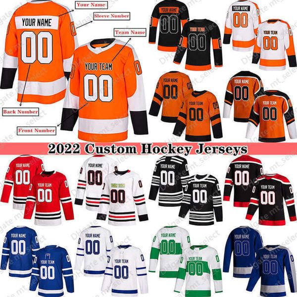 Jersey personalizado de hockey sobre hielo ''nHl'' para hombres, mujeres y jóvenes, auténticos números de nombre bordados: diseña tus propias camisetas de hockey''nHl''