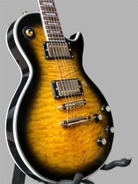 Guitare électronique personnalisée Hot Guitar Solid Mahogany Body Gold Hardware Guitarhot