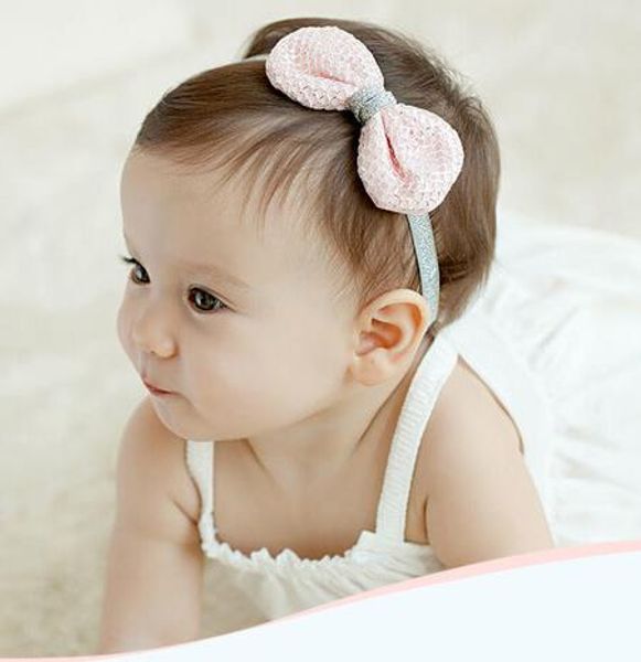 Hot Mignon Bébé Fille Bande De Cheveux Infantile Enfants Headwrap Dentelle Arc Princesse Cheveux Ruban Photo Prop Ornements De Cheveux Bandeau Enfants Accessoires