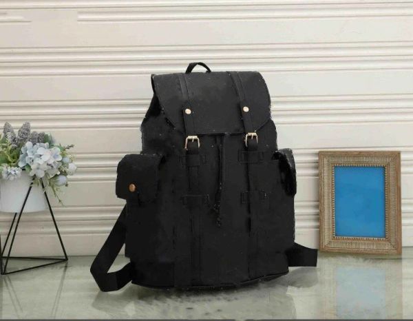 Mochila de diseñador caliente para hombre mujer Bolsos negros Bolso de escuela de cuero Mochila de moda Mochila de 45 cm Satchel Hombro de lujo Bolsas de viaje Hombres Mujeres Bolsas de lona