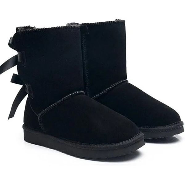 Botas de diseñador CALIENTES Australia Zapatillas Tasman Plataforma para mujer Botines de invierno Chica Bota de nieve clásica Tobillo Arco corto Mini piel Negro Castaño Rosa Zapatos con pajarita Tamaño 4-14