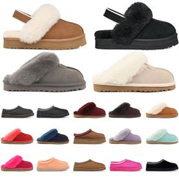 Botas de diseñador calientes Zapatillas Tasman Diapositivas de piel Clásico Australia Invierno Ultra Mini Plataforma Bota de nieve Rojo Mujer Semilla de mostaza Castaño Tazz Gamuza Botines de piel de oveja