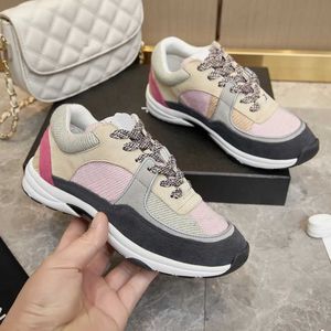 HOT Designer Mode Luxe Canal Sneaker Noir Et Blanc Panda Chaussures Casual Muffin Semelle Épaisse Plate-Forme Basse Chaussures Patchwork Loisirs Chaussure Imprimer Baskets