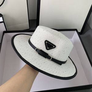 HOT designer hoeden voor mannen caps cap zomer zonnehoed letter P stro vizier temperament platte panama emmer hat23001