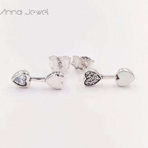 Bijoux de créateurs chauds Authentique 925 Sterling Silver Hearts of Love Boucles d'oreilles Pandora Boucles d'oreilles femmes de luxe Saint Valentin cadeau d'anniversaire 290750CZ