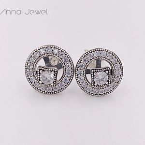 Hot Designer Sieraden Authentieke 925 Sterling Zilver Vintage Allure Stud Earring Pandora Oorbellen Luxe Vrouwen Valentine Day verjaardagscadeau