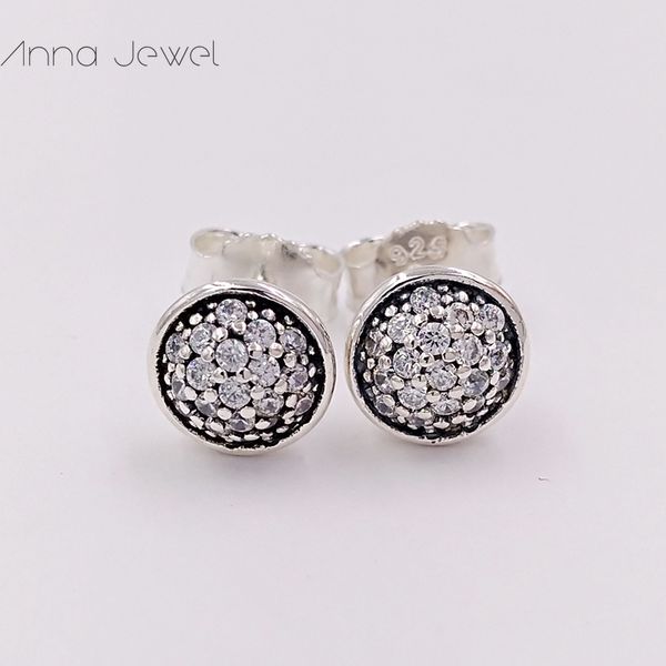 Bijoux de créateurs chauds Authentique 925 Sterling Silver Dazzling Gouttelettes Stud Boucle d'oreille Pandora Boucles d'oreilles de luxe Femmes Saint Valentin Cadeau d'anniversaire