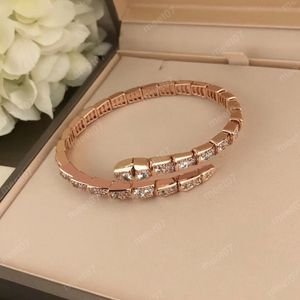 Hot Designer Snake Bracelet Luxurys Brand Bangle Fashion Titanium Crystal Cuff Bracelet Sieraden Gift