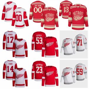 Maillot de hockey personnalisé hommes femmes jeunes Detroit Hockey Red Wings 53 Moritz Seider Jersey 14 Robby Fabbri 17 Filip Hronek 24 Pius Suter 71 Dylan Larkin 59 Tyler Bertuzzi