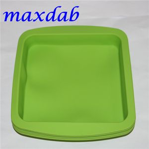 Hete DHL Siliconen Wax Dish Deep Pan Jar vierkante vorm 8 