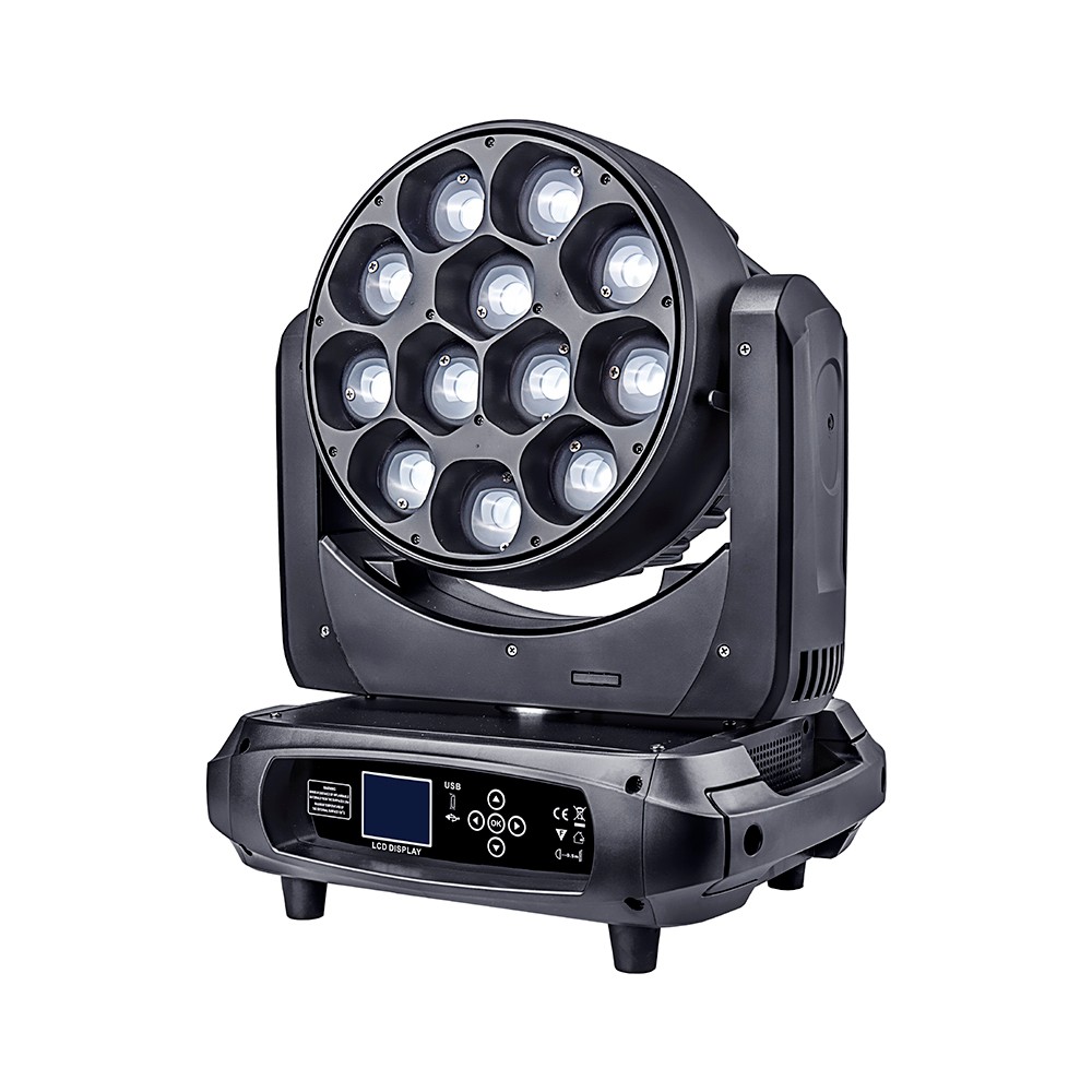 Hot dj discoteca LED stage light 12x40W RGBW 4in1 wash luce a testa mobile per club show concert renta