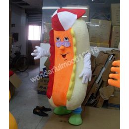 Hot Dog Worst Mascot Kostuums Carnaval Hallowen Geschenken Unisex Volwassenen Fancy Party Games Outfit Vakantie Outdoor Reclame Outfit Pak