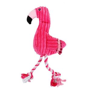Hotdog speelgoed zacht gevulde roze flamingo schreeuwend hondenspeelgoed voor kleine grote honden geluid puppy speelgoed pluche piepen flamingos huisdieren speelgoed