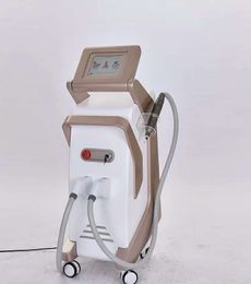 Máquina de depilación DPL caliente IPL + DPL cuidado facial rejuvenecimiento de la piel y máquina de depilación láser pico con doble pieza de mano