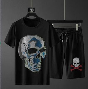 Perceuse à chaud Anime graphique t-shirts hommes diamants survêtement Fitness costumes ensemble hauts et shorts Streetwear