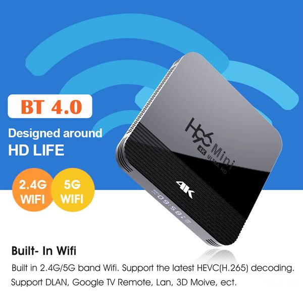 Chaud double bande Wifi 2.4G + 5G H96 mini H8 RK3228A Android 9.0 TV Box Bluetooth H96 MAX X96 Mini 2G16G lecteur intelligent