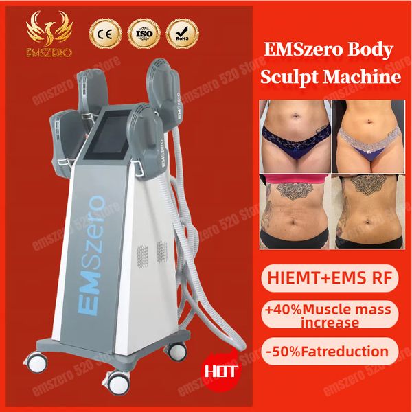 HOT EMSZERO Máquina de adelgazamiento Cuerpo eléctrico Optimización de la curva de modelado Seguro y eficiente Instrumento de belleza RF LOGOTIPO personalizable