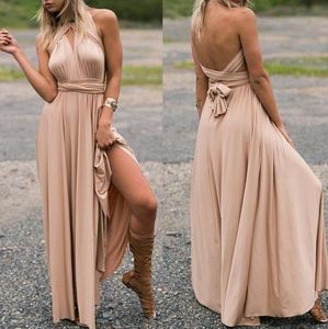 Hot Europe Fashion Women's Sexy Bandage Long Dress Lady's V Neck Backless Clubwear Dress Mujer Vestidos de cóctel 15 colores