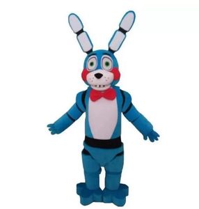 Venta caliente de fábrica Cinco noches en Freddy's FNAF Juguete Creepy Blue Bunny mascota Traje Traje Halloween Navidad Cumpleaños Vestido Fiesta Anuncio Vestido