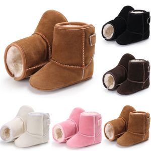 Mode chaude bébé enfants fille garçon chaussures hiver bottes chaudes semelle souple chaussons neige botte infantile enfant en bas âge nouveau-né berceau chaussures 5 couleurs