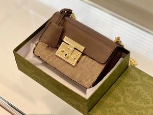 Hot fashion blooms candado bolsa cadena crossbody bandoleras mujeres luxurys diseñador bolsa carta impresión bolsos