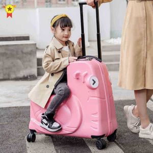 Hot Fashion Mignon Enfants Trolley Valises Sur Roues Enfant Carry Spinner Roulant Bagages Sac De Voyage Étudiant Belle J220707