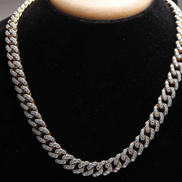 Hot Fashion Or 925 Sterling Plaqué Femme Prêt à Expédier Bling 19 Mm Pavé Bracelet en Stock Tendance Icy Moissanite Diamond Chain