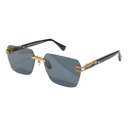 AN DITA GG meta evo rx zonnebril voor heren heren zonnebrillen voor dames randloze uv400 beschermende zwarte goud donkergrijze lens modieuze brillen worden geleverd met origineel etui