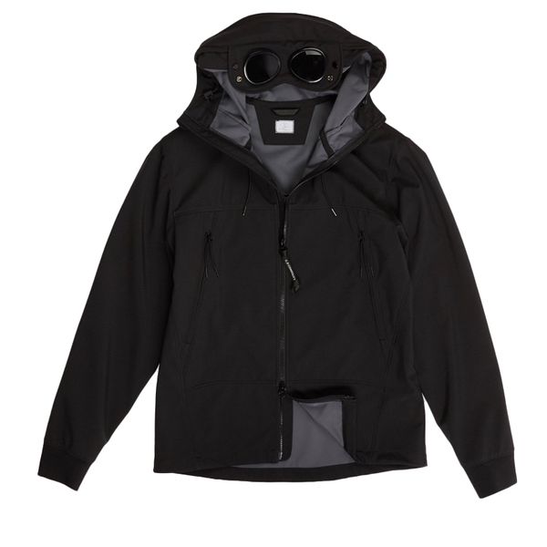 Las chaquetas cortavientos deportivas de moda caliente mantienen el calor al aire libre Shell Goggle Hood Jacket