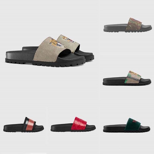 Sandalias deslizantes de alta calidad para hombre y mujer, chanclas con caja, zapatos informales, zapatillas, alpargatas de tacón