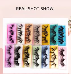 3D nink 25 mm wimpers individuele wimper VT -stijlen extensies 3D mink lashes privé logo aangepast oog lash verpakking doos vals mink eye lash pakket dozen met penseel